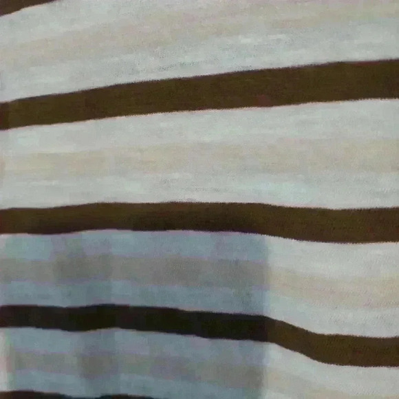 madewell brown neutral striped top long sleeve size M - Picture 4 of 5